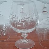Crystal cognac glasses