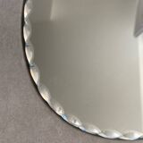 Miroir biseauté ovale à poser