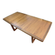 Extendable teak table, sled base, vintage style.