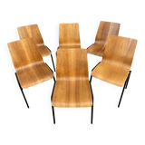 6 chairs Design Drabert Germany 1970 Scandinavian vintage