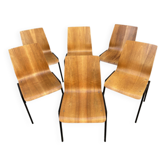 6 chaises Design Drabert Germany 1970 Vintage scandinave