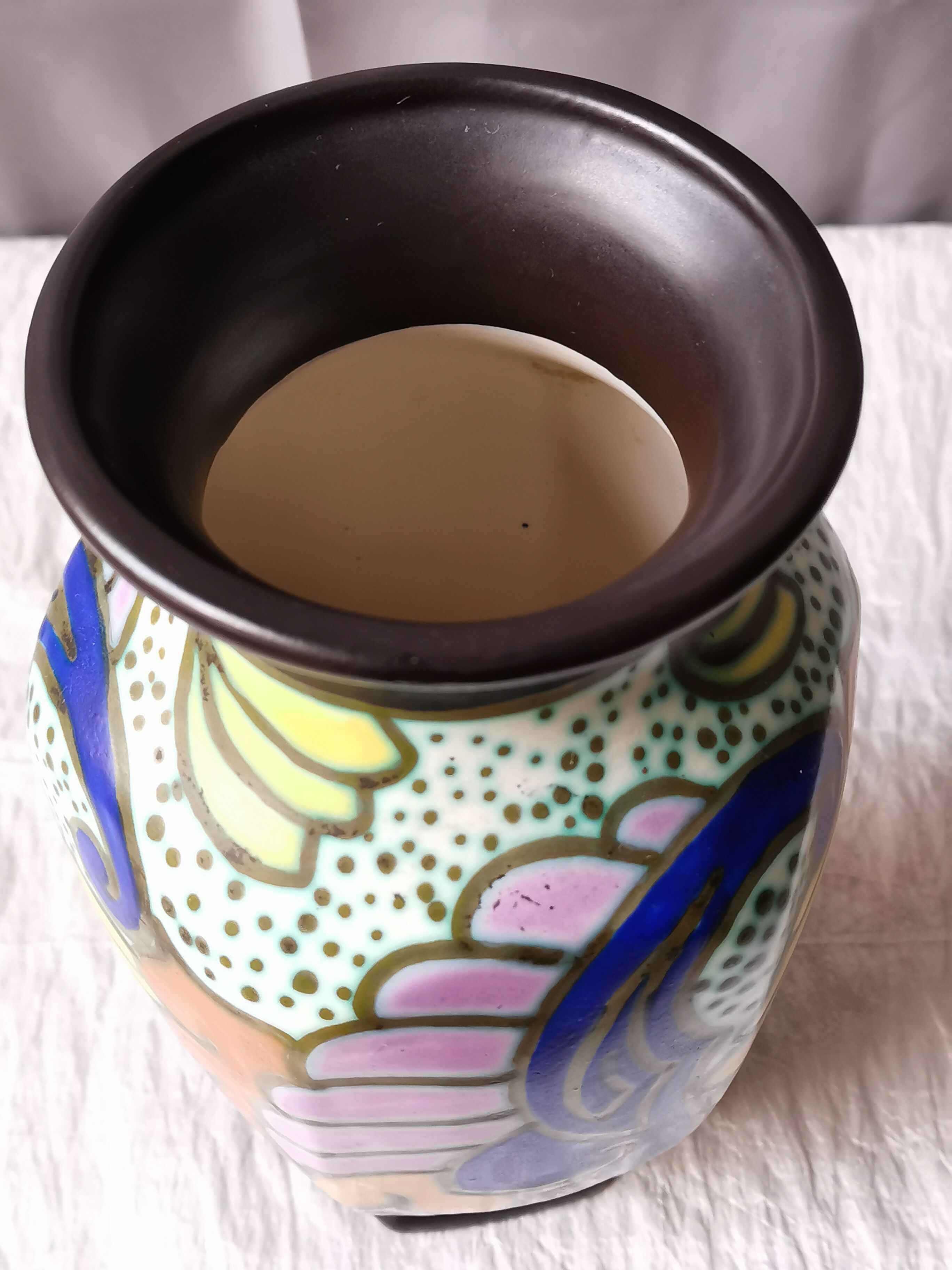 Vase art- deco sign " c.m. bergen "