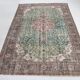 6x8 Vintage Green & Red Oriental Persian Rug, 172x252Cm