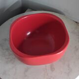 Red ceramic bowl