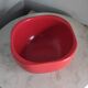 Red ceramic bowl