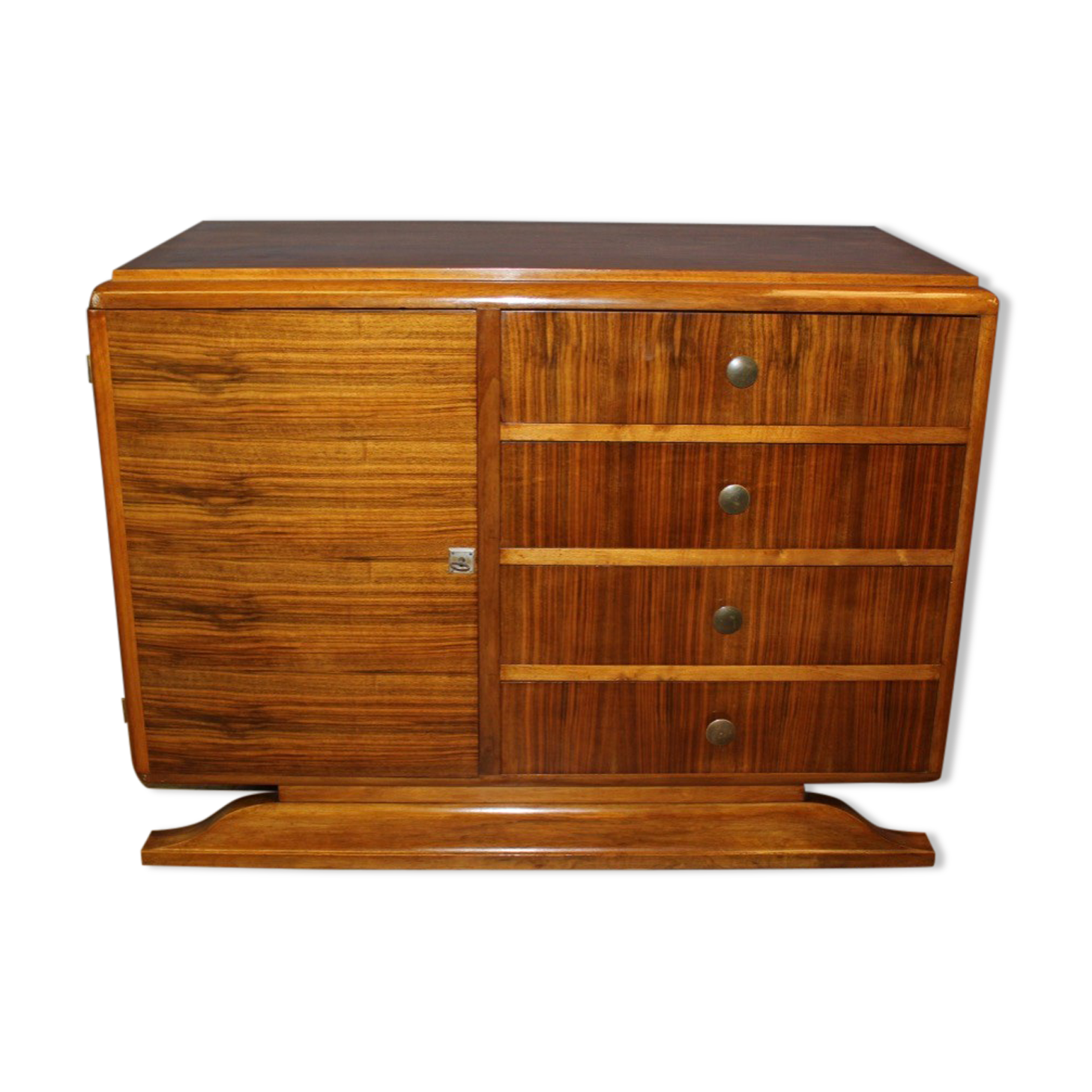 Art Deco period chest of drawers in walnut around 1930