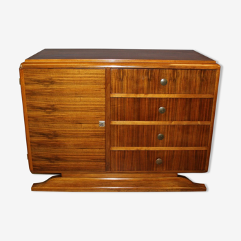 Art Deco period chest of drawers in walnut around 1930