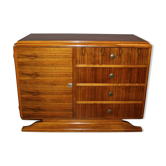 Art Deco period chest of drawers in walnut around 1930