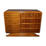 Art Deco period chest of drawers in walnut around 1930