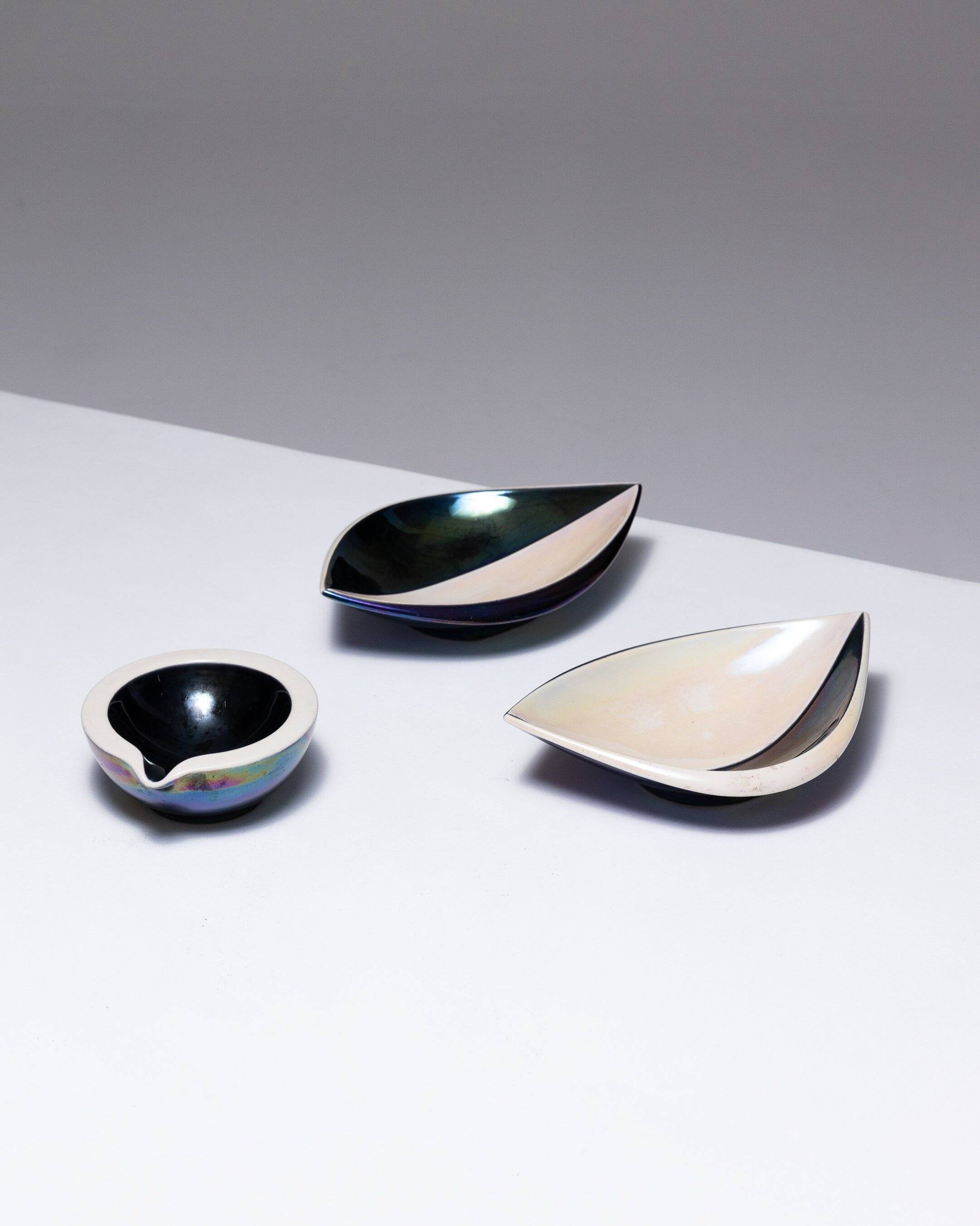 Half earthenware ashtray, verceram, 1950s