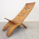 Chaise longue ethnique de coupe à la main