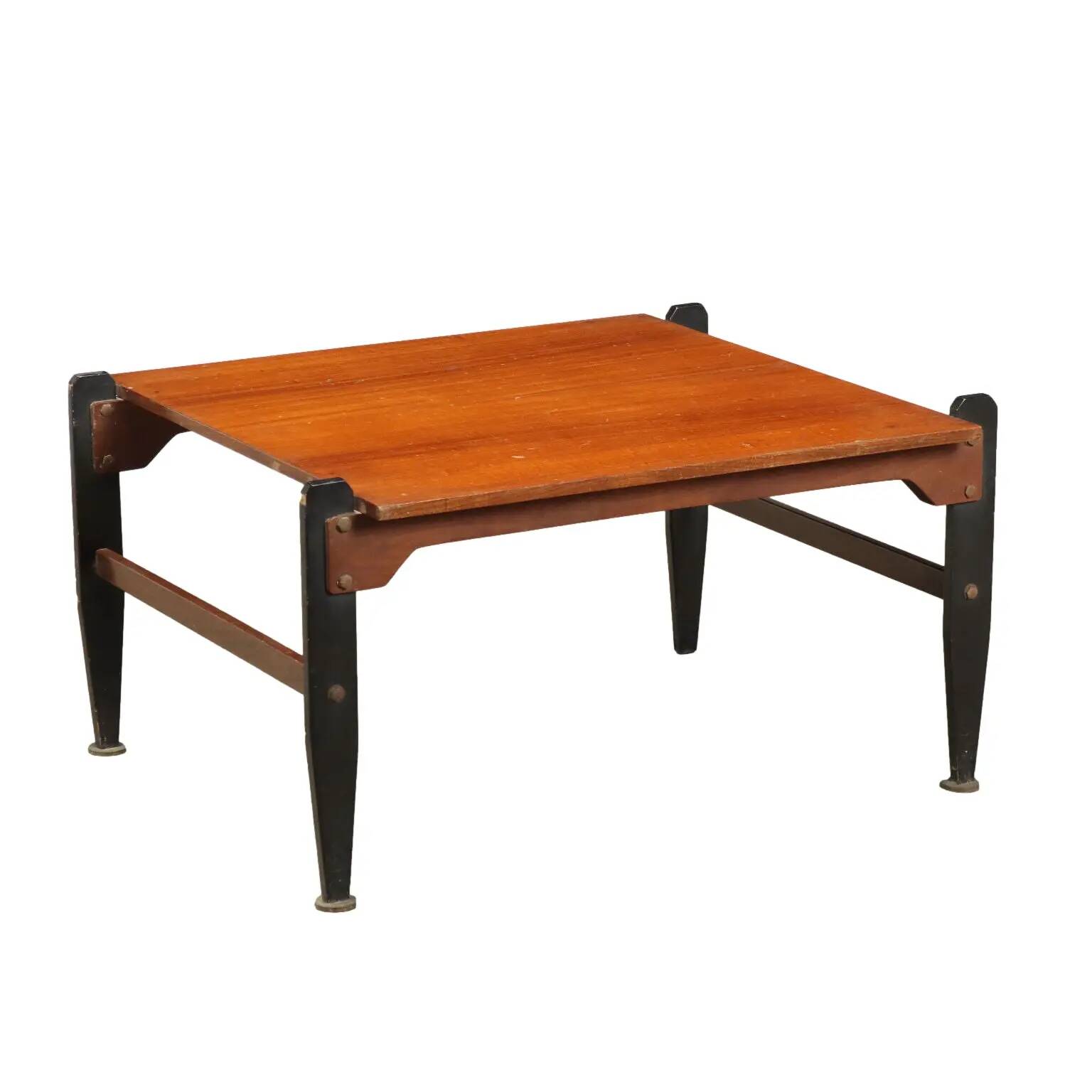 Vintage coffee table from the 1960s made of solid wood veneered with mahogany.
