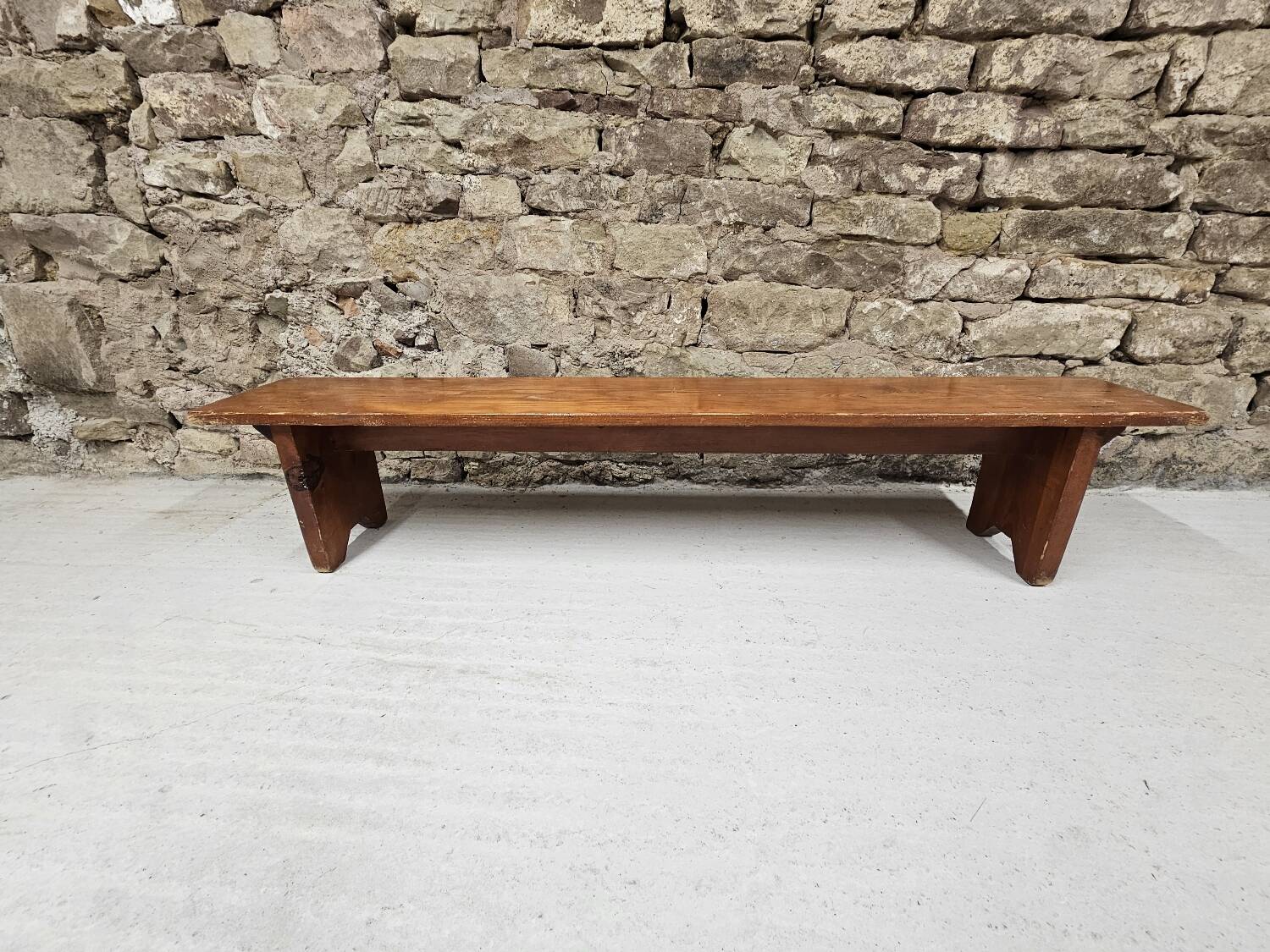 solid pine bench nursery school 1970 vintage