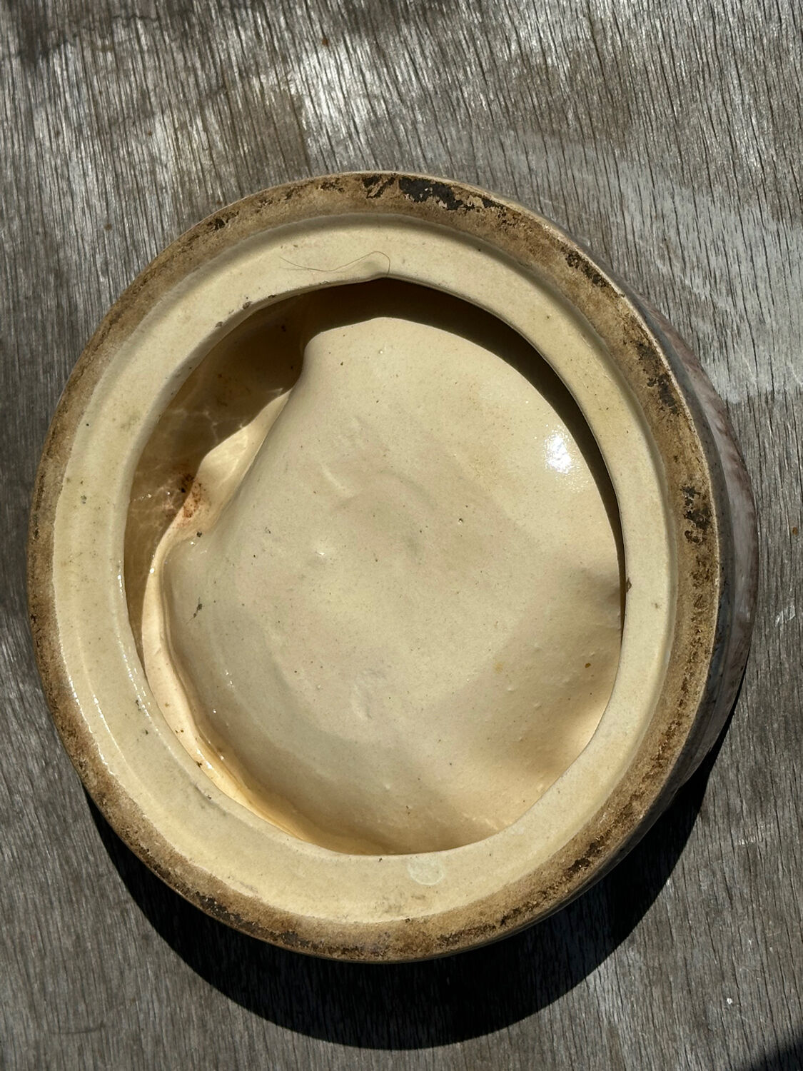 Empty Ashtray Pocket in Ceramic Marble Effect D 14 cm