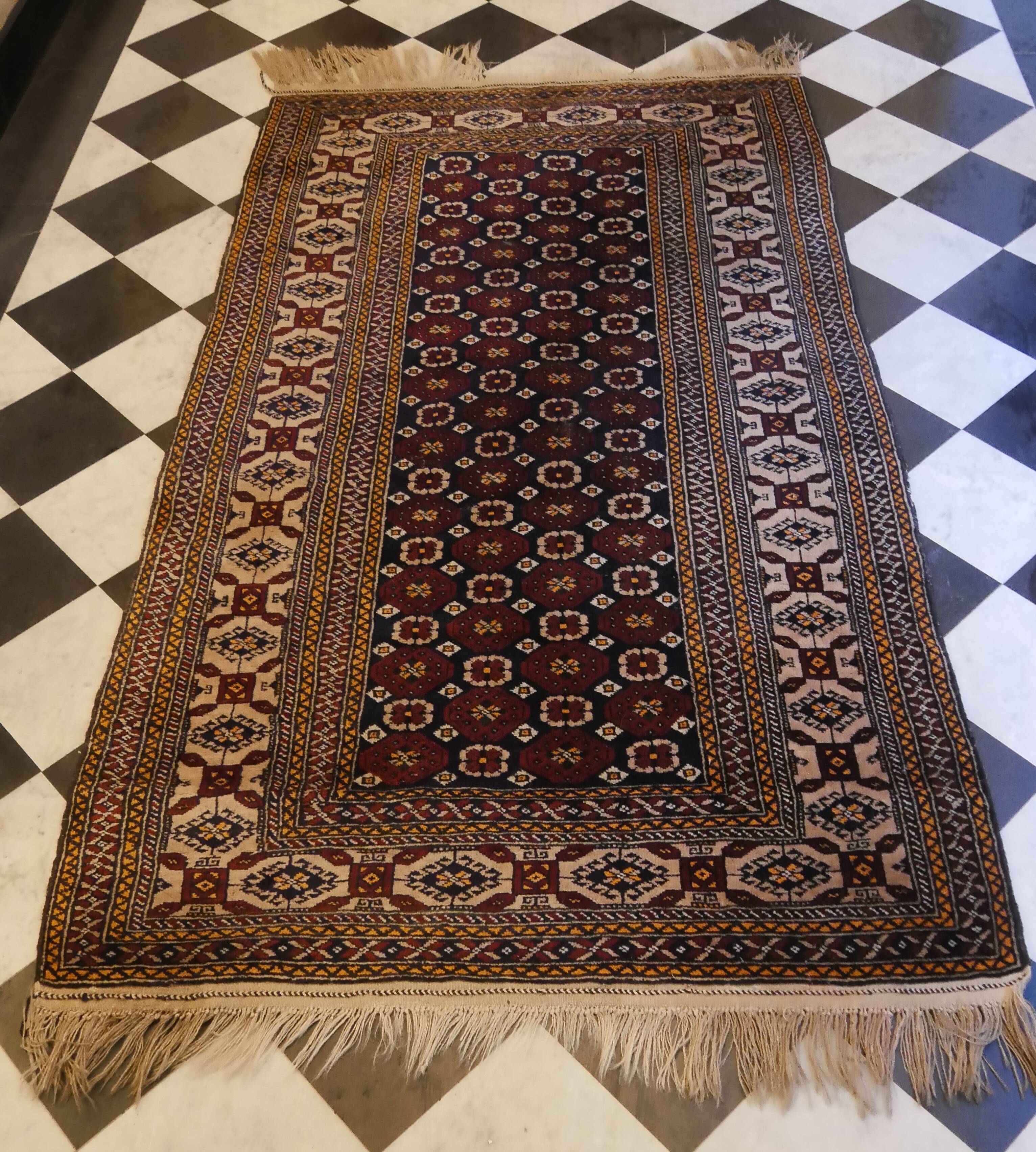 Handmade Persian oriental rug Beloutch 195 x 110 cm