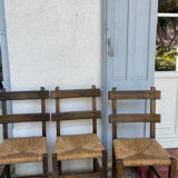Raw wood chairs set of 4