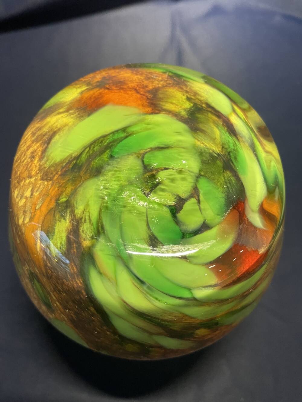 Small vase glass paste orange yellow and green wild flowers dried flowers