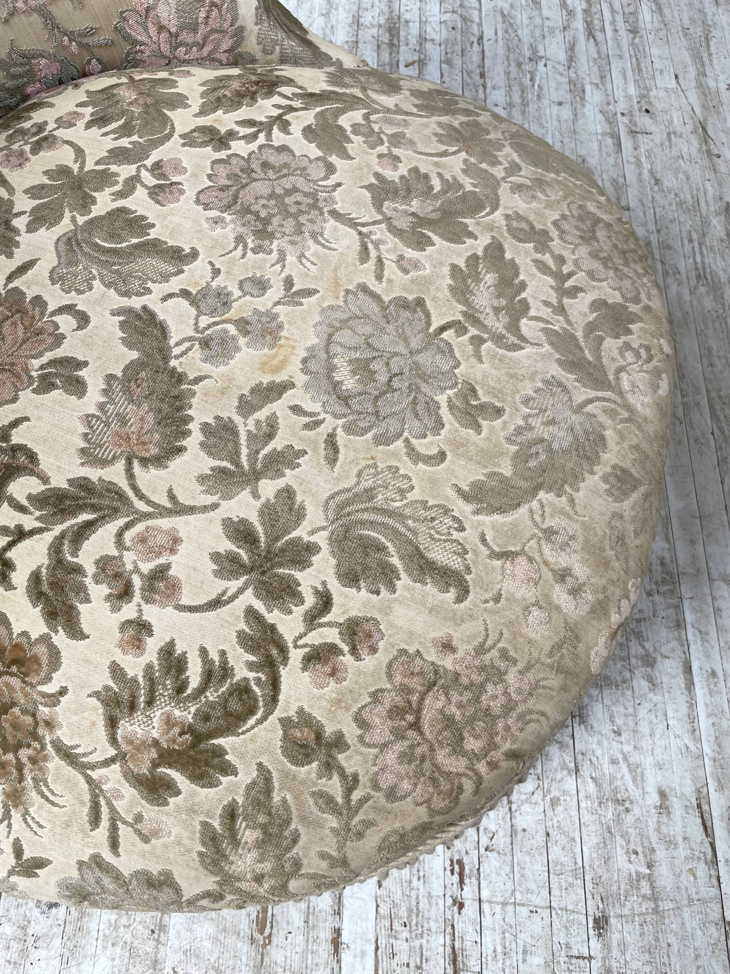 Fauteuil napoléon fleuri XIXème