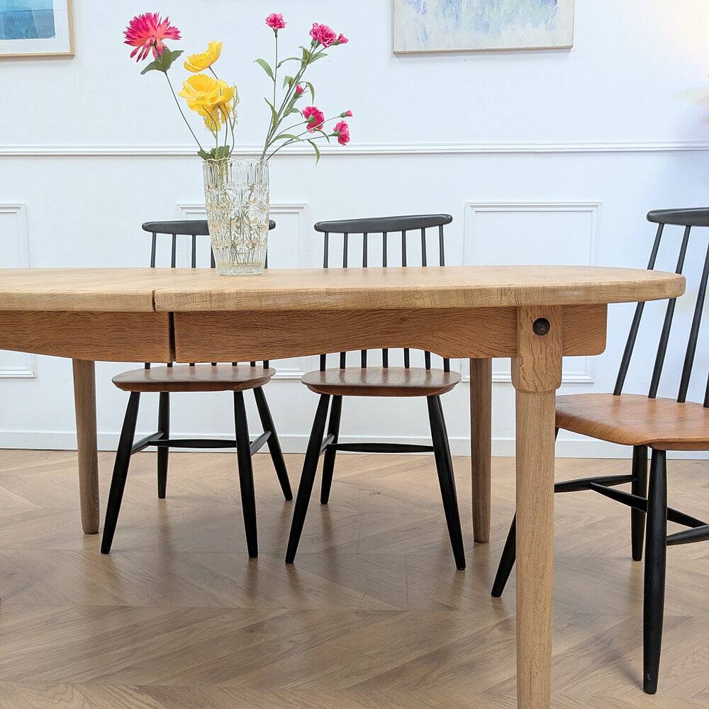 Vintage oak oval table