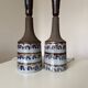 Pair JETTE HELLERØE table lamps/ lampfoot, ceramic danish, vintage 70s