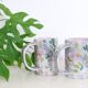 Set of 2 stoneware mugs, artisanal pottery, 1980