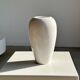Oblong white vase H:20cm