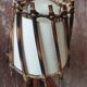 Paire d'appliques vintage rotin et bambou