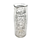 Vintage water pitcher in hammered moulded glass 25cm