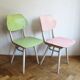 Set of 6 vintage TON chairs in painted wood, Czechoslovakia, 1964