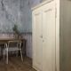 Old wardrobe, aged white patina