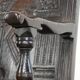 Antique English oak chair / wainscot chair from the 17th century