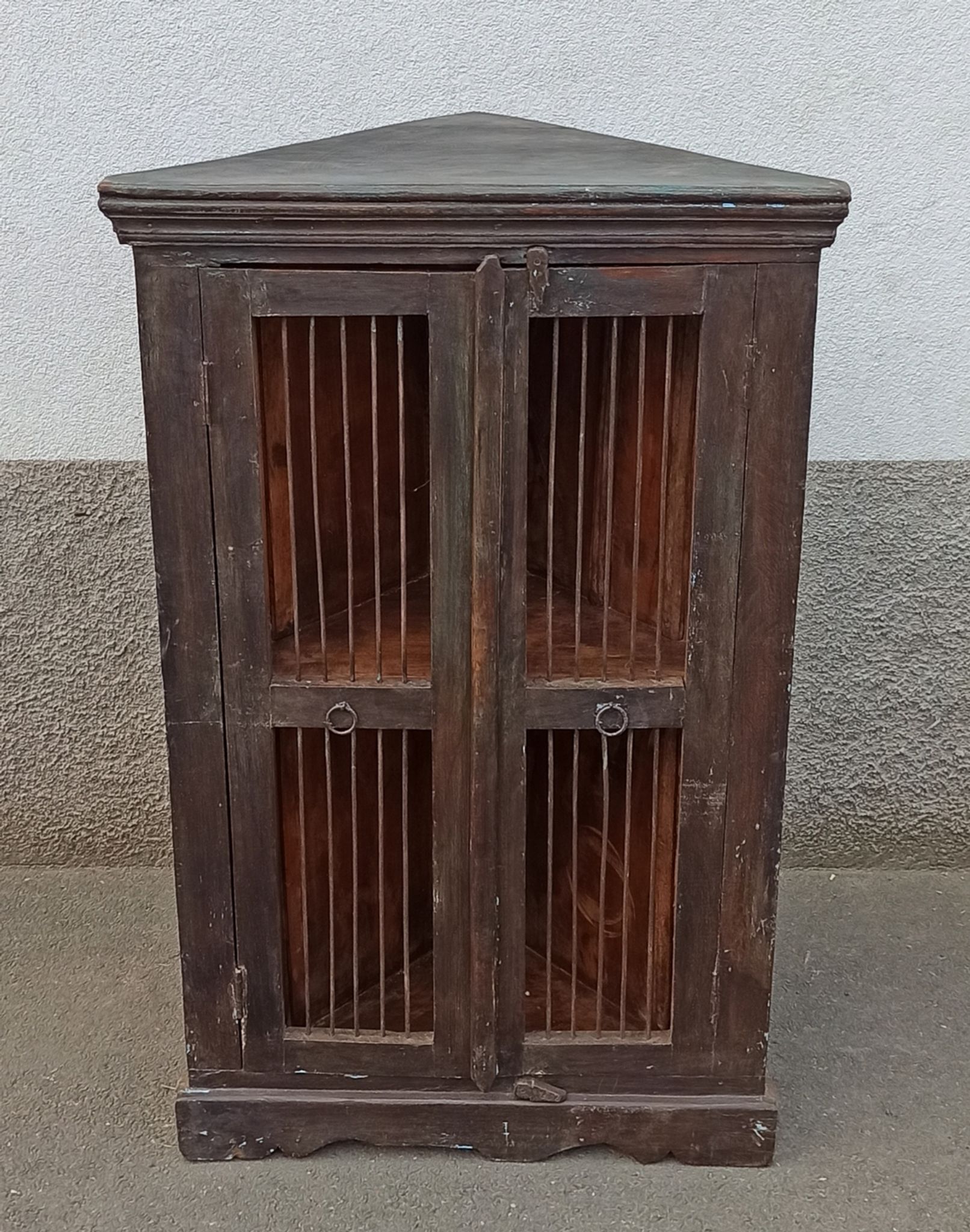 Old wooden corner cabinet