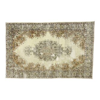 Anatolian handmade vintage rug 262 cm x 180 cm