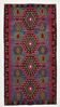 5x10 Blue & Red Vintage Kilim Rug, 154x305Cm