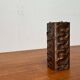 Vase bloc en métal brutaliste du milieu du siècle, années 1960