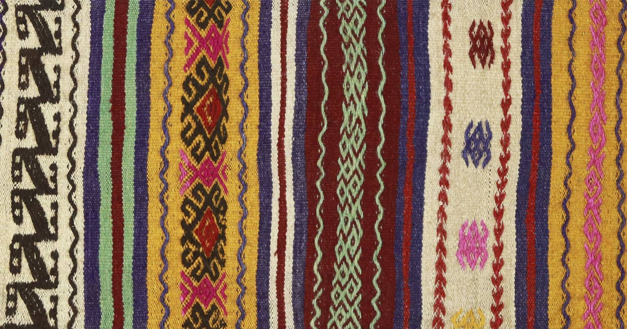Area kilim rug ,vintage wool turkish handknotted kilim, 164 cmx 69 cm rug