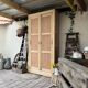 Meuble de métier, armoire en bois