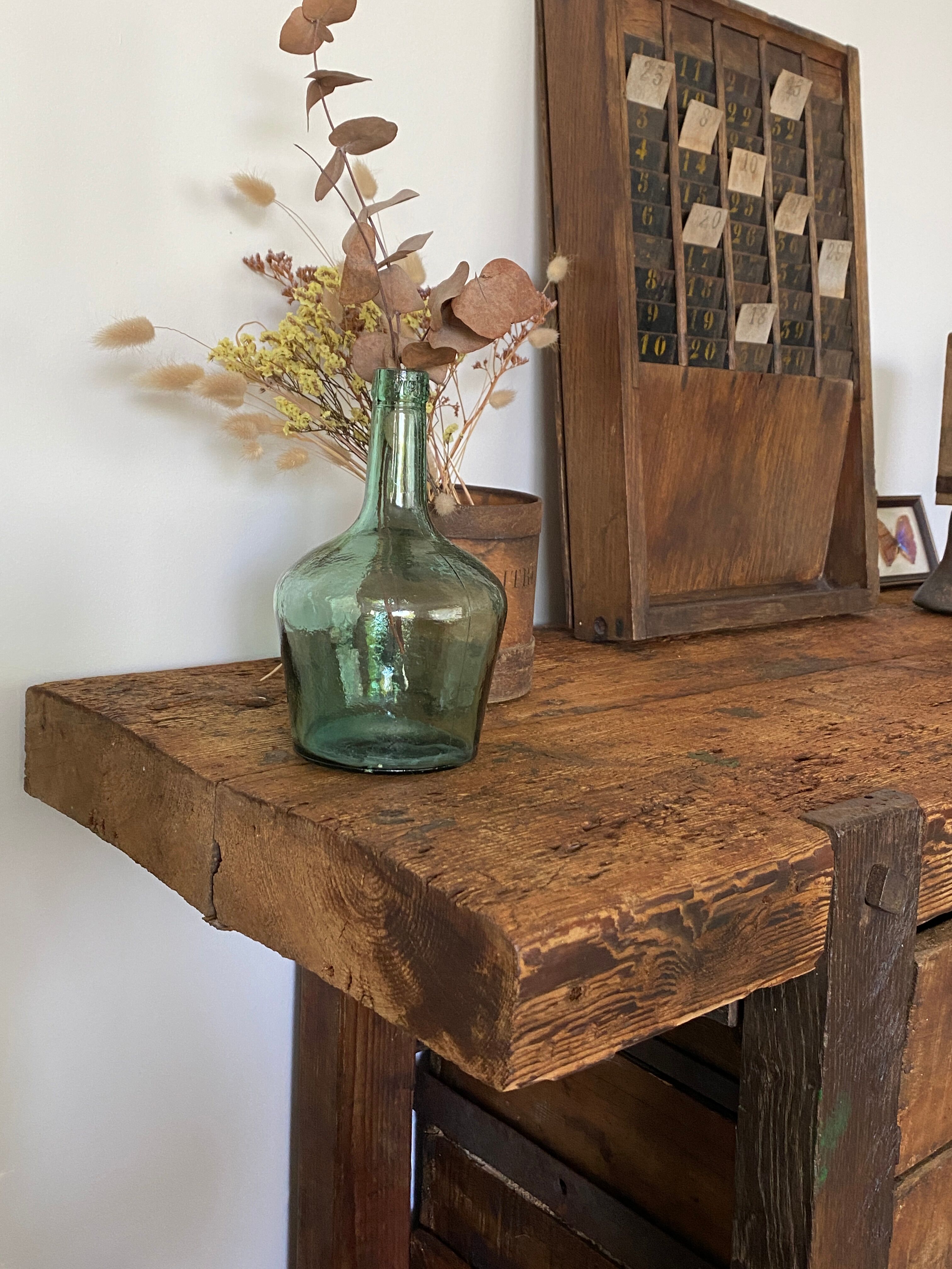 Old wooden workbench