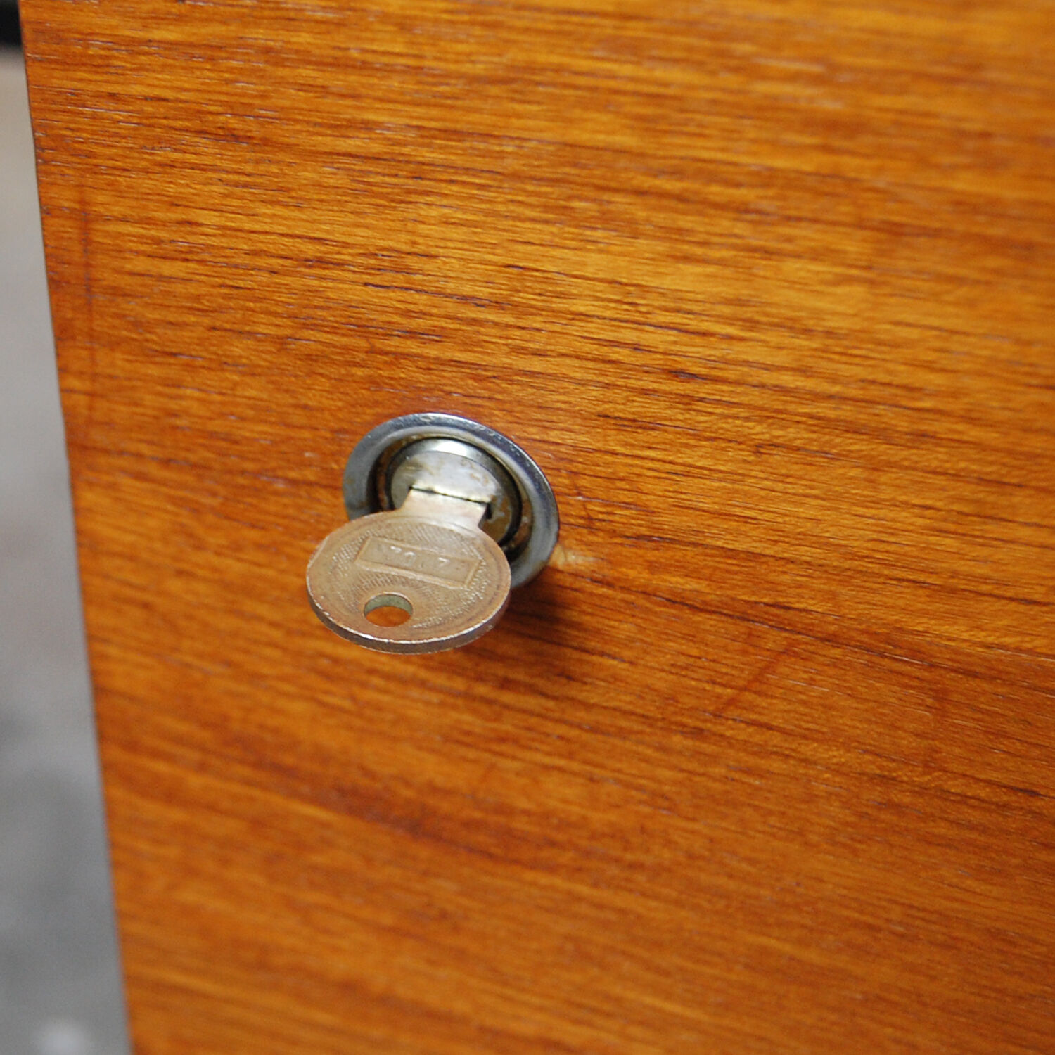Teak table-machine desk by Pierre Guariche for Meurop