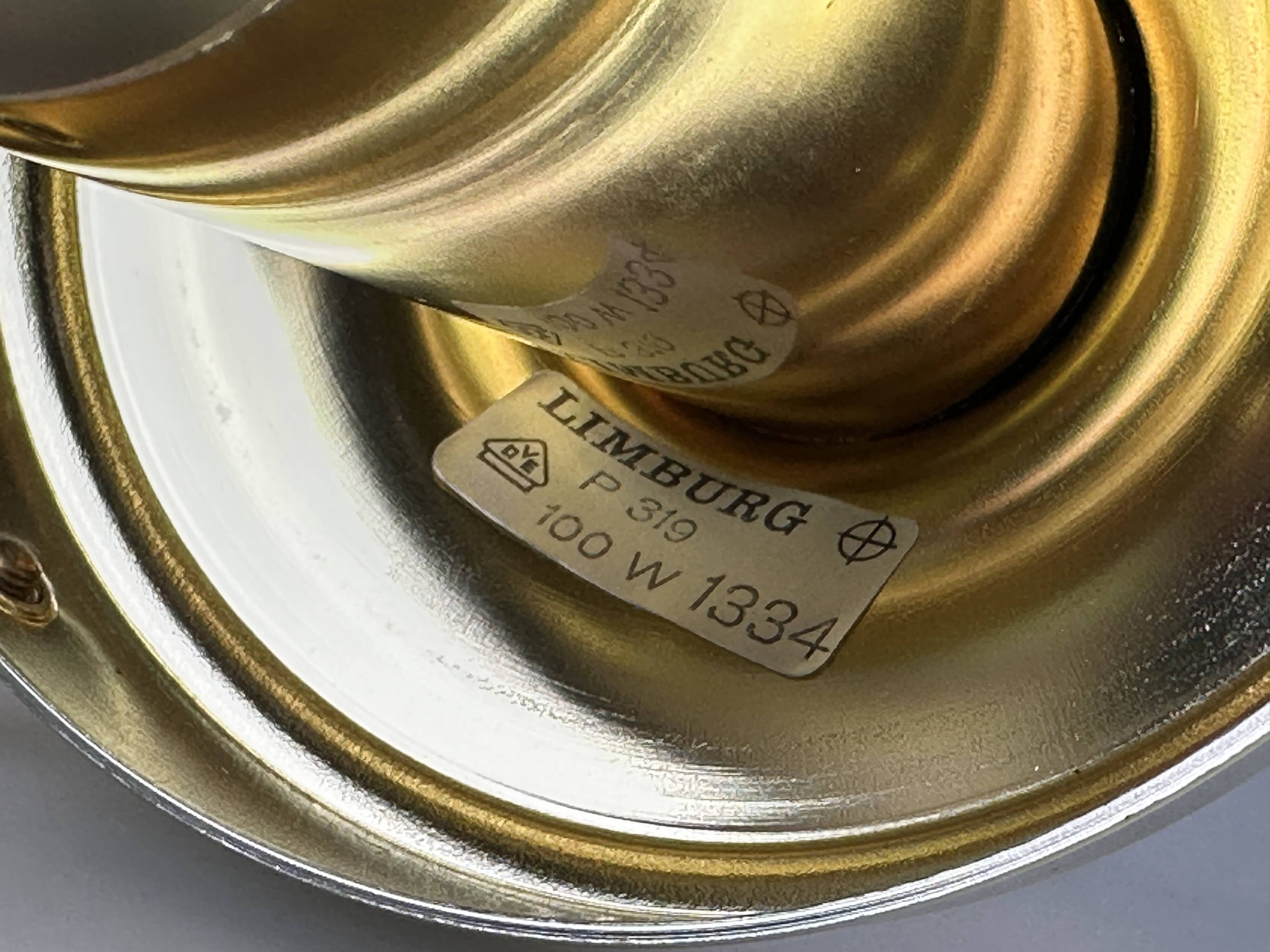 60s 70s ceiling lamp hanging lamp by Glashütte Limburg Germany Space Age