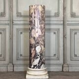 Column in purple and white breccia marble from Carrara, 19th century