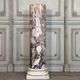 Column in purple and white breccia marble from Carrara, 19th century