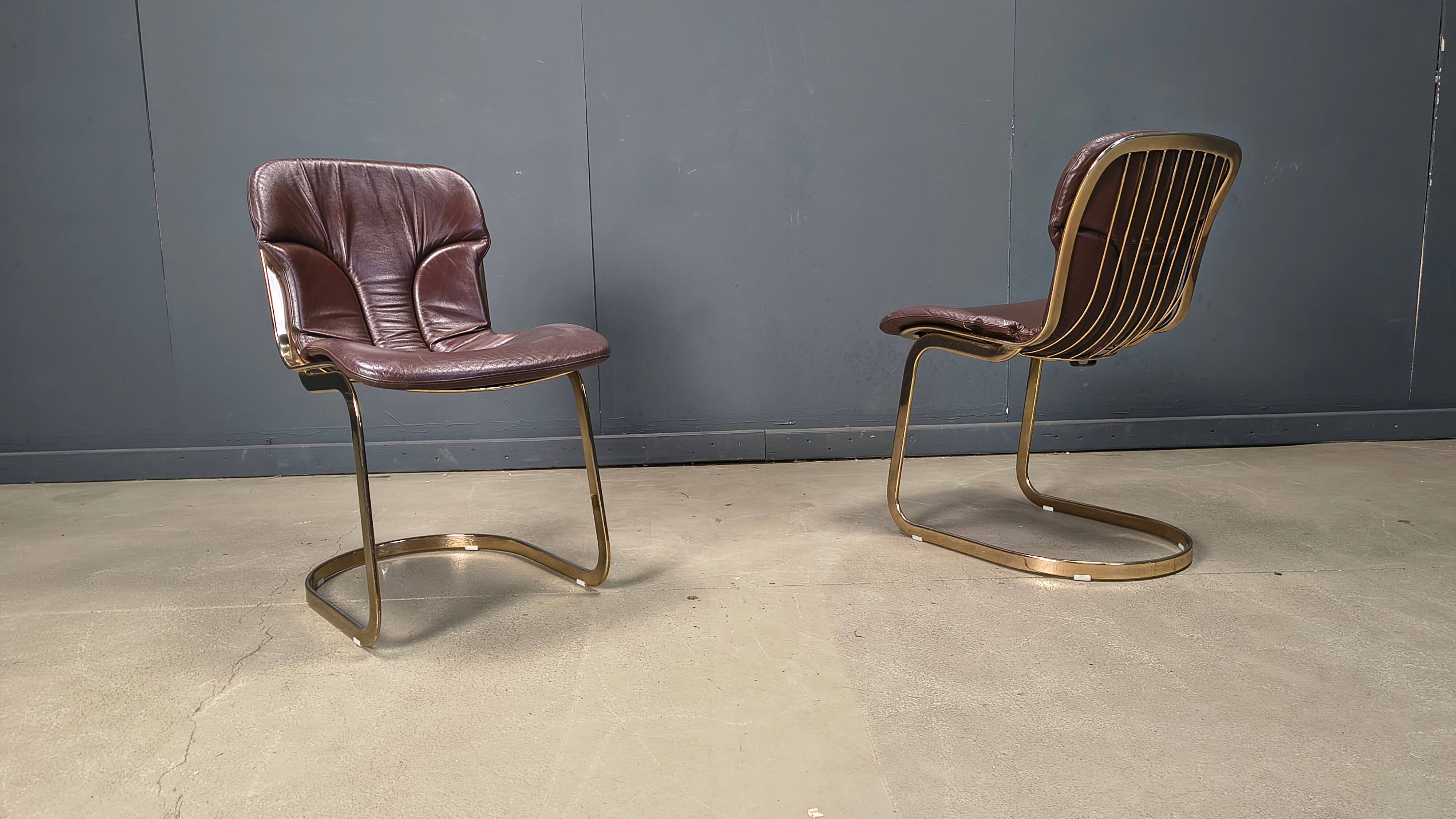 Chaises de salle à manger vintage par Cidue, ensemble de 6, années 1970.