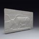 Plaster depicting two cows and a calf, based on an Egyptian fresco.
