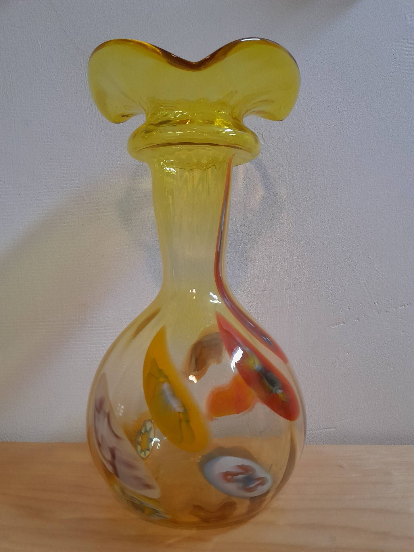 Vintage blown glass vase – Murano style – 1960s/70s