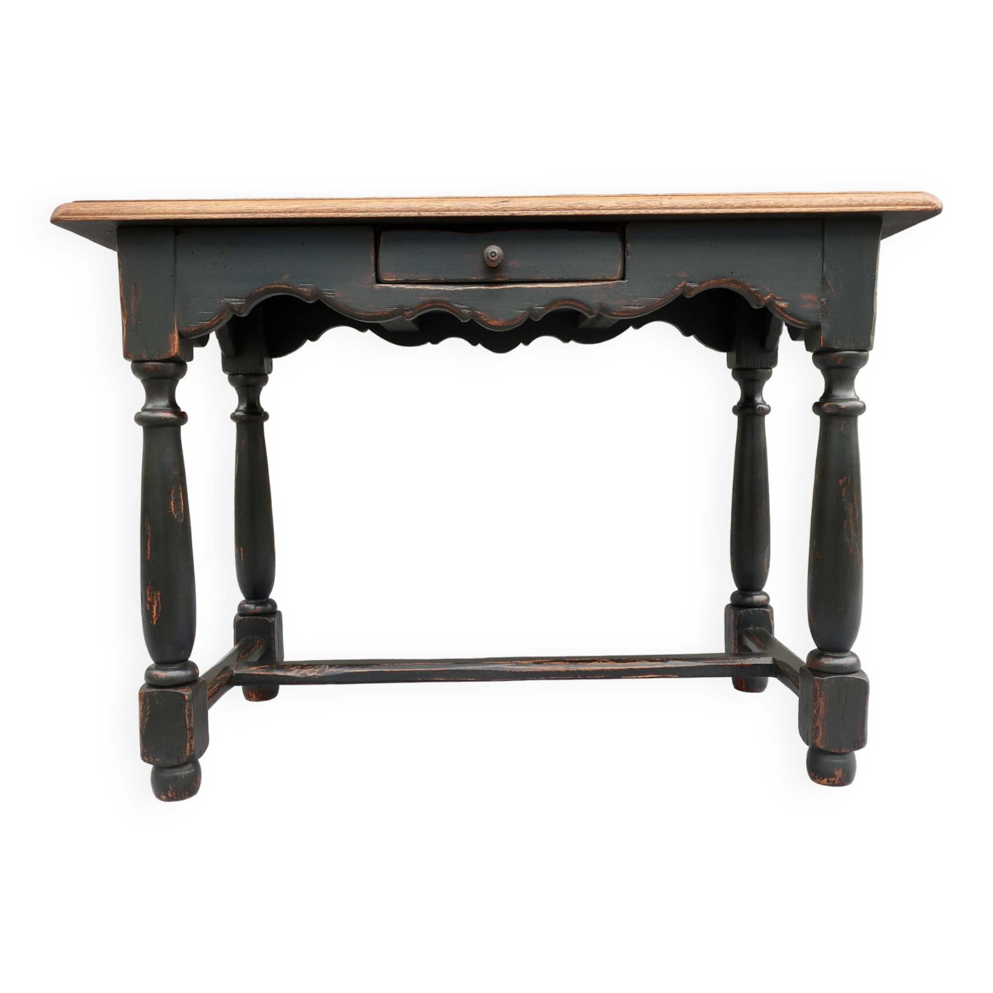 Table bureau vintage patinée