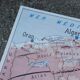 Old poster-school map Rossignol year 50 Tunisia, Algeria