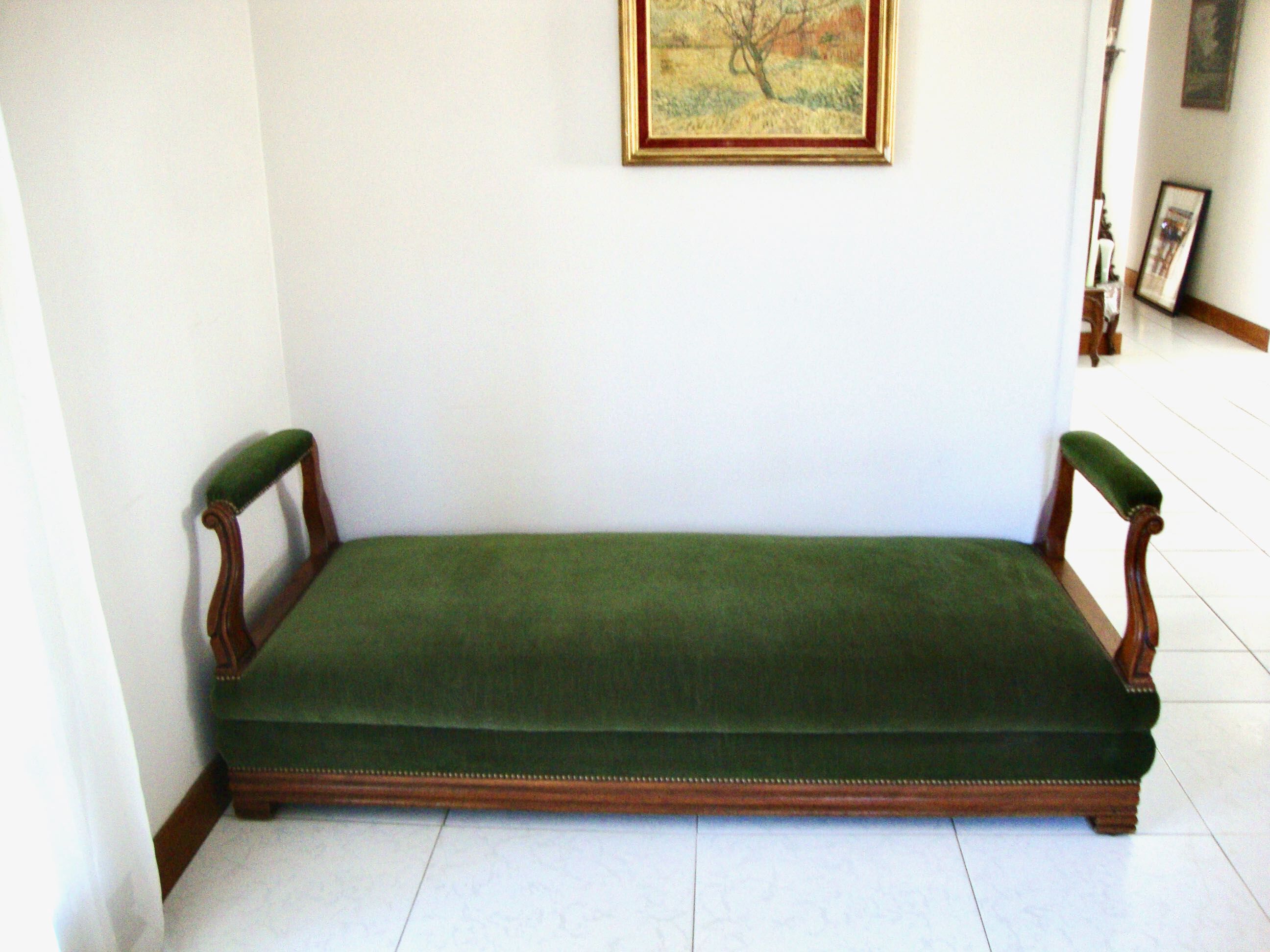 1960 meridian in walnut and velvet