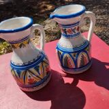 2 signed handmade Sangria pitchers
