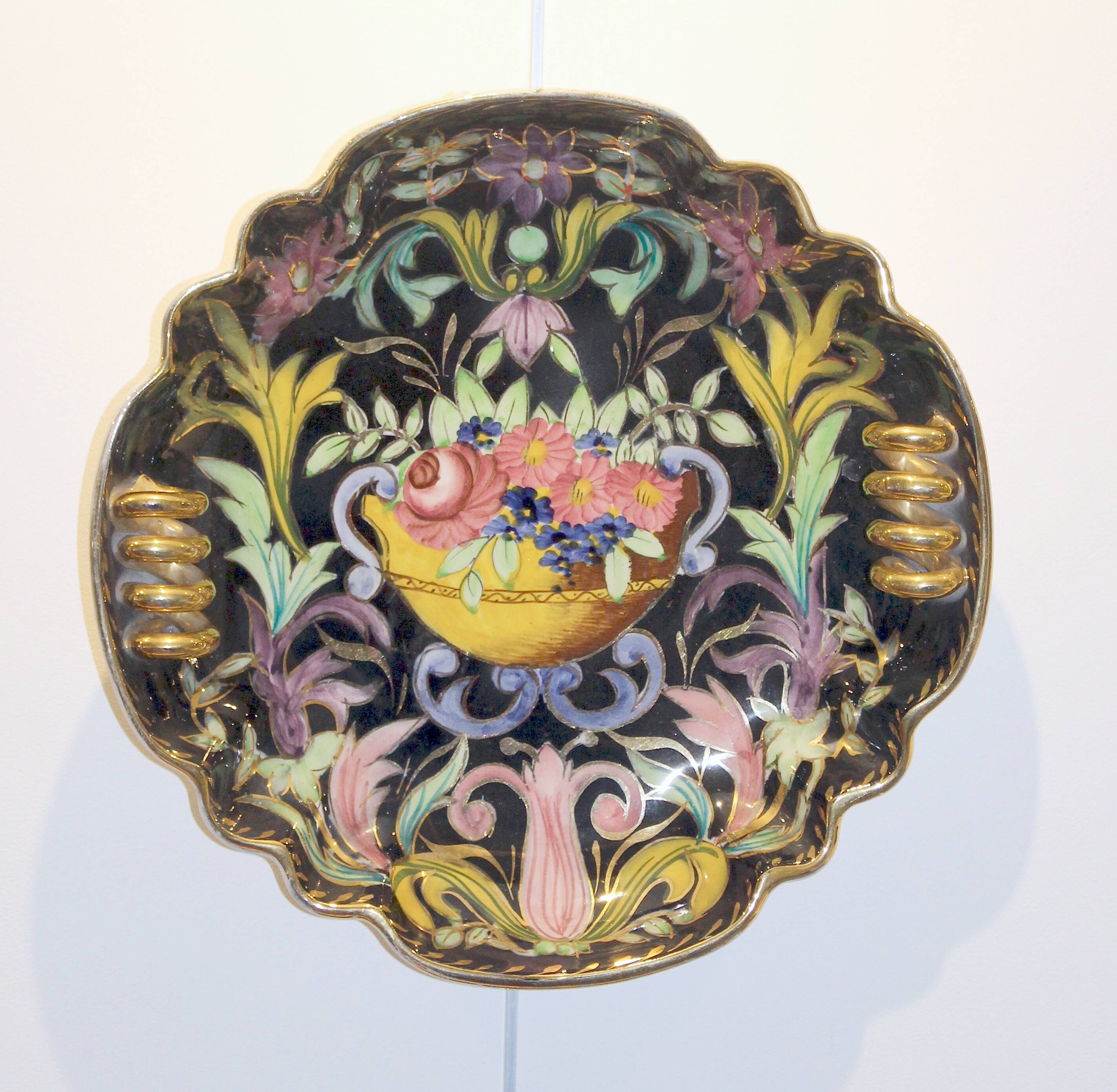 Old H.BECQUET decorative dish